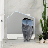 PaWz Fully Enclosed Cat Litter Box Mat Kitty Toilet Odour Control Basin Blue Petsleisure