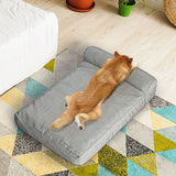 PaWz Pet Bed Chew Proof Memory Foam Orthopedic Waterproof Inner Washable Grey L Petsleisure