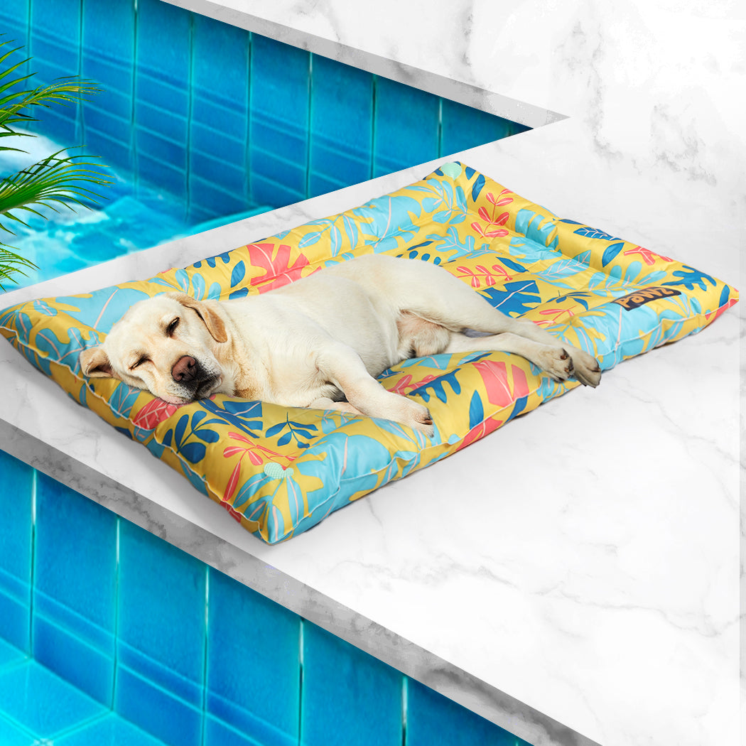 PaWz Pet Cool Gel Mat Cat Bed Dog Bolster Waterproof Self-cooling Pads Summer L PaWz