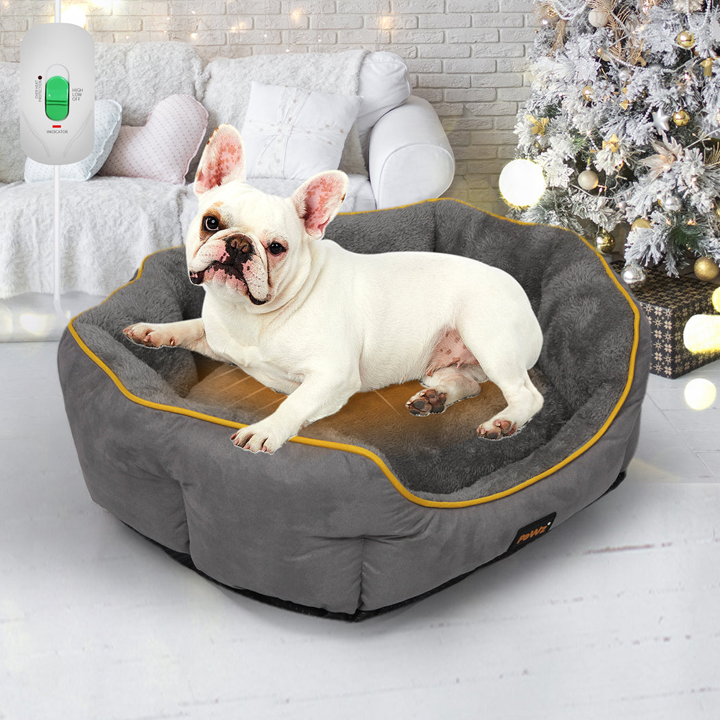 PaWz Electric Pet Heater Bed Heated Mat Cat Dog Heat Blanket Removable Cover S PaWz