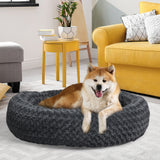 PaWz Calming Dog Bed Warm Soft Plush Pet Cat Cave Washable Portable Dark Grey XL PaWz