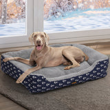 PaWz Pet Dog Cat Bed Deluxe Soft Cushion Lining Warm Kennel Navy Anchor XL PaWz