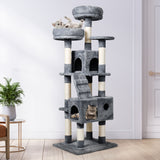 PaWz Cat Trees Scratching Post Scratcher For Large Cats Tower House Grey 140cm PaWz