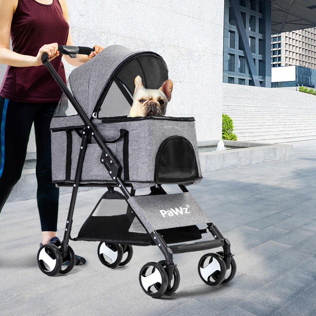 PaWz Large Pet Stroller Dog Cat Travel Carrier Pram Foldable Pushchair Outdoor PaWz