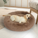 PaWz Pet Bed Cat Dog Donut Nest Calming Mat Kennel Cave Deep Sleeping Brown XXXL PaWz
