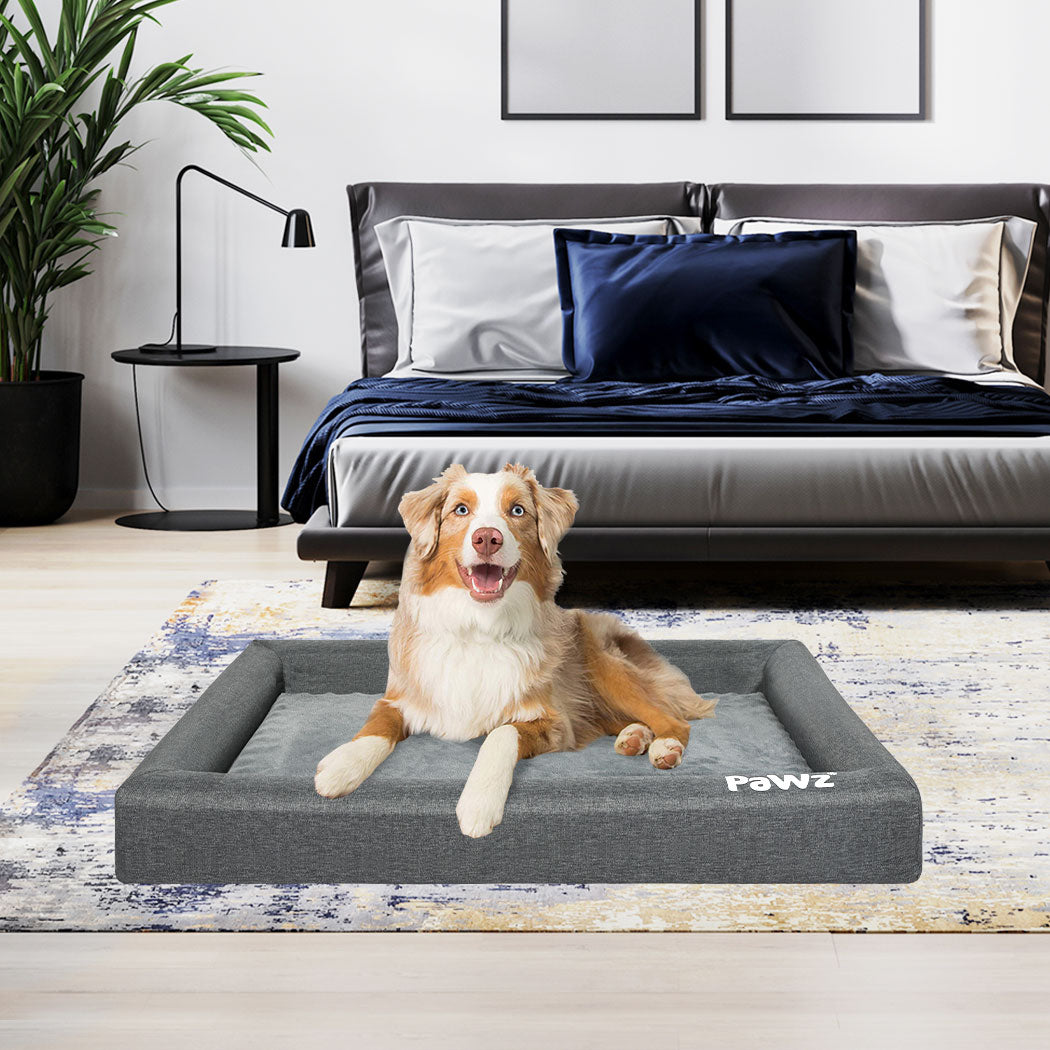 PaWz Memory Foam Pet Bed Calming Dog Cushion Orthopedic Mat Washable Removable L Petsleisure