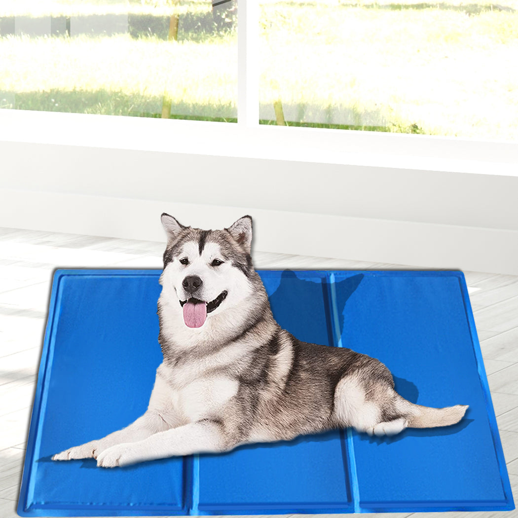 PaWz Pet Cooling Mat Gel Mats Bed Cool Pad Puppy Cat Non-Toxic Beds Summer Pads 90x60 PaWz