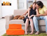 PaWz Pet Stairs Steps Ramp Portable Foldable Climbing Staircase Soft  Dog Orange PaWz