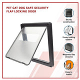 Pet Cat Dog Safe Security Flap Locking Door Petsleisure