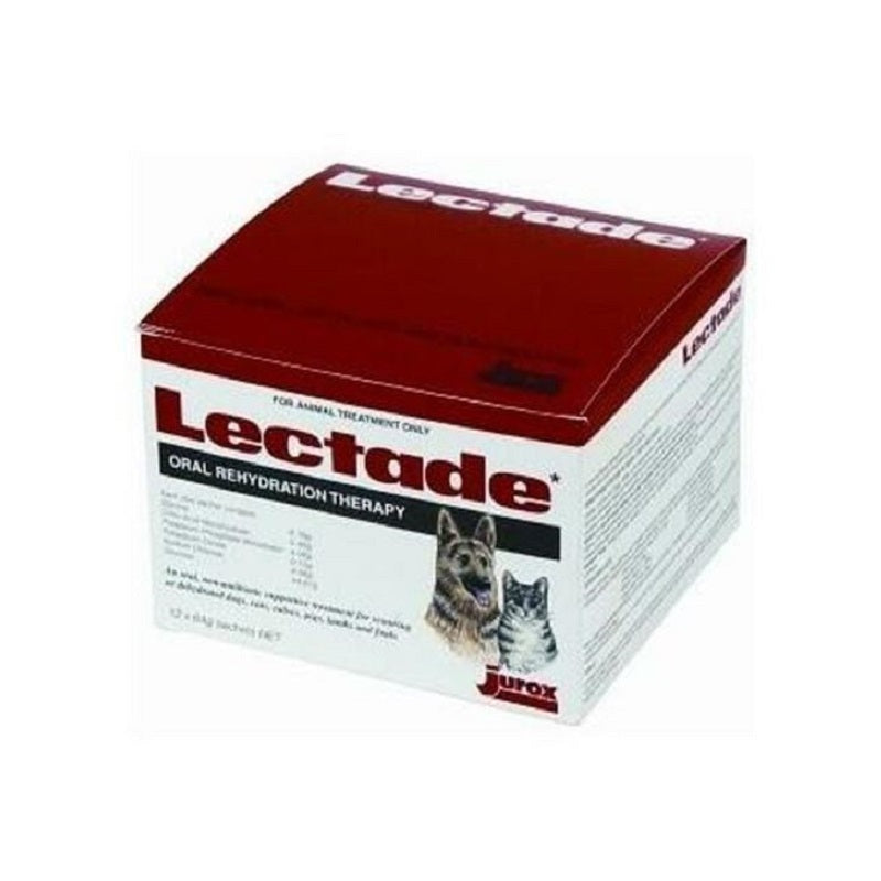 Lectade Oral Rehydration Therapy Sachets For Dogs, Cats And Other Farm Animals (12 Sachets) Lectade