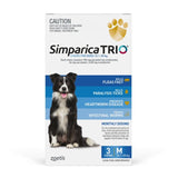 Simparica Trio Parasite Treatment Chews for Medium Dogs 10.1-20kg