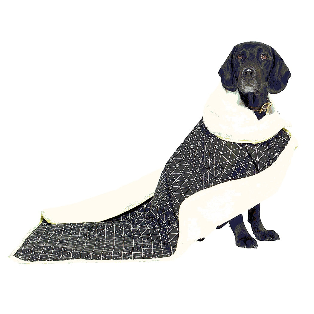 Mog And Bone Designer Fleece Reversible Blanket Pitch Triangle Print Dog Cat Mog and Bone