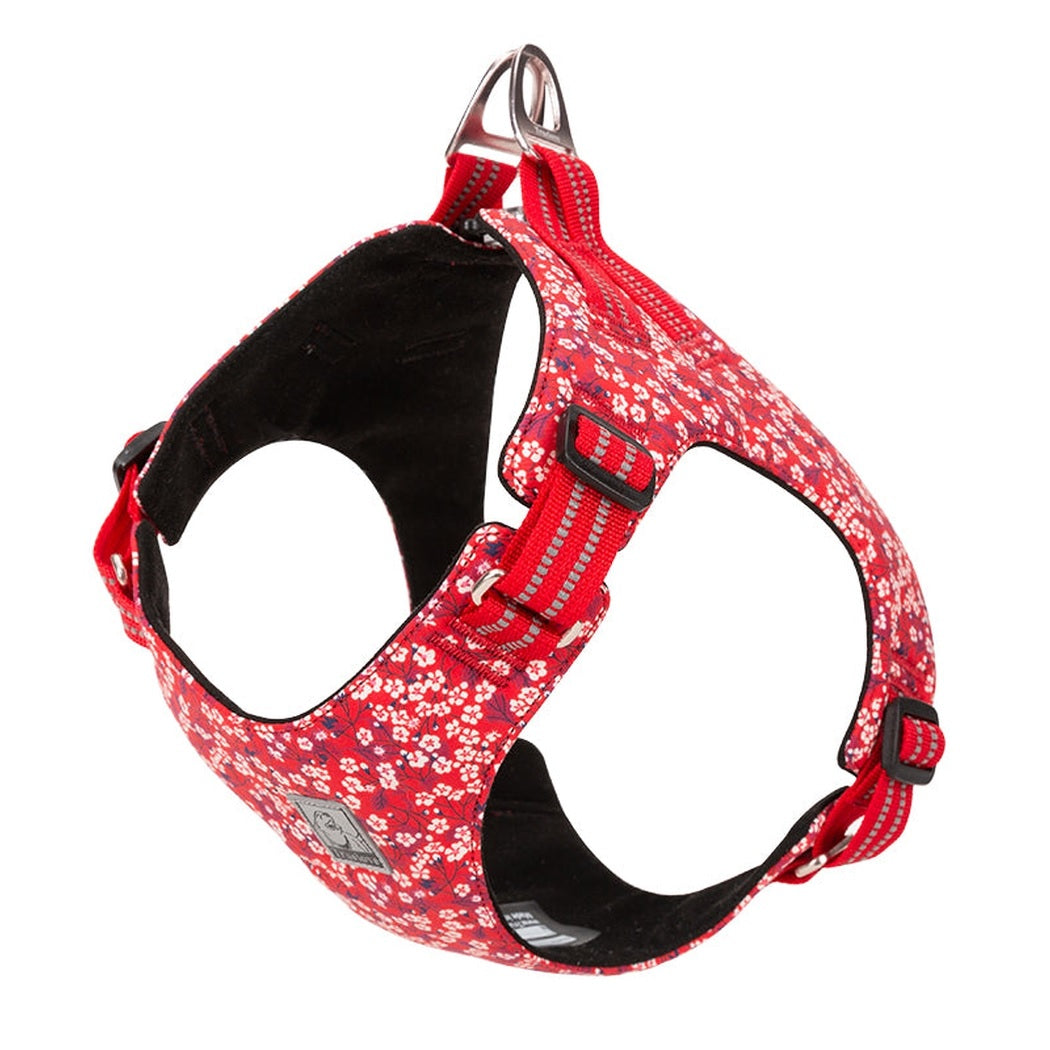 Floral Doggy Harness Red 3XS True Love
