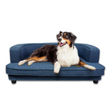 Pet Basic Pet Sofa Bed Stylish Luxurious Sturdy Washable Fabric Blue 98cm Petsleisure