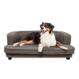 Pet Basic Pet Sofa Bed Stylish Luxurious Sturdy Washable Fabric Brown 98cm Petsleisure