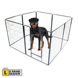 Pet Basic 8 Panel Pet Playpen Exercise Enclosure Cage Puppy Dog 80cm x 100cm Petsleisure