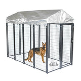 Pet Basic 1.83 x 2.43 x 1.22m Dog Kennel Enclosure Waterproof Lockable Gate Petsleisure
