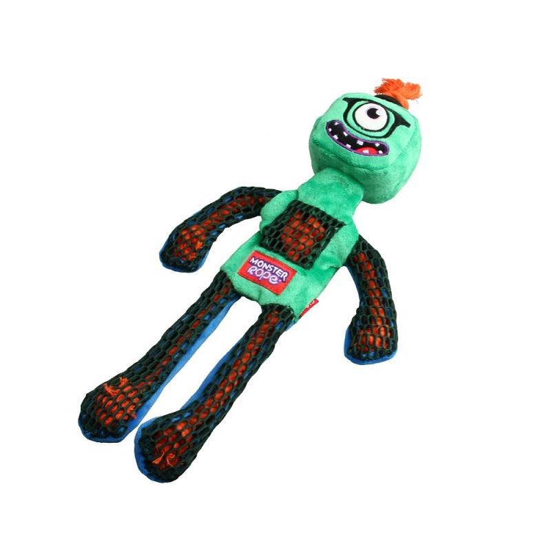 Gigwi Monster Rope Squeaker Green GiGwi