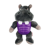 Gigwi Im Hero Armour Hippo Plush Squeak Grey