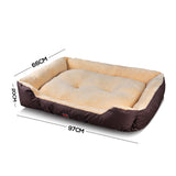 PaWz Pet Bed Mattress Dog Cat Pad Mat Cushion Soft Winter Warm X Large Brown PaWz