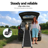 i.Pet Deluxe Aluminium Foldable Pet Ramp - Black i.Pet