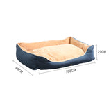 PaWz Pet Bed Mattress Dog Cat Pad Mat Puppy Cushion Soft Warm Washable 2XL Blue PaWz