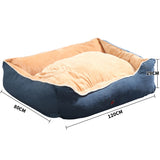PaWz Pet Bed Mattress Dog Cat Pad Mat Puppy Cushion Soft Warm Washable 3XL Blue PaWz