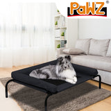 PaWz Pet Bed Heavy Duty Frame Hammock Bolster Trampoline Dog Puppy Mesh L Black PaWz