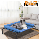 PaWz Pet Bed Heavy Duty Frame Hammock Bolster Trampoline Dog Puppy Mesh L Blue PaWz