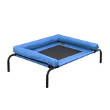 PaWz Pet Bed Heavy Duty Frame Hammock Bolster Trampoline Dog Puppy Mesh L Blue PaWz