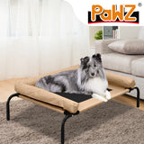 PaWz Pet Bed Heavy Duty Frame Hammock Bolster Trampoline Dog Puppy Mesh S Tan PaWz