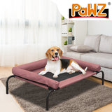 PaWz Pet Bed Heavy Duty Frame Hammock Bolster Trampoline Dog Puppy Mesh M Coffee PaWz