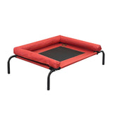 PaWz Pet Bed Heavy Duty Frame Hammock Bolster Trampoline Dog Puppy Mesh M Red