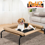 PaWz Pet Bed Heavy Duty Frame Hammock Bolster Trampoline Dog Puppy Mesh S Tan PaWz
