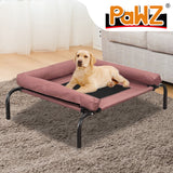 PaWz Pet Bed Heavy Duty Frame Hammock Bolster Trampoline Dog Puppy Mesh S Coffee PaWz