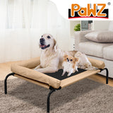 PaWz Pet Bed Heavy Duty Frame Hammock Bolster Trampoline Dog Puppy Mesh S Tan PaWz