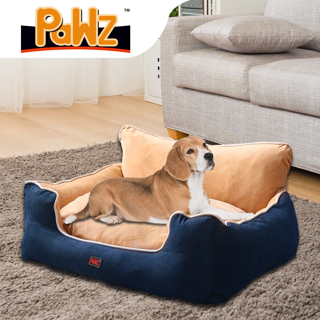 PaWz Pet Bed Dog Puppy Beds Cushion Pad Pads Soft Plush Cat Pillow Mat Blue M PaWz