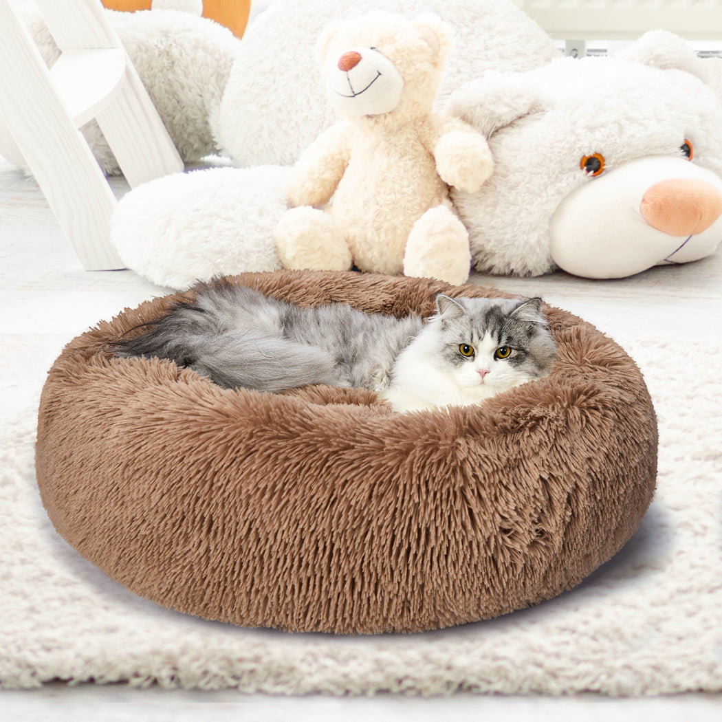 PaWz Pet Bed Mattress Dog Beds Bedding Cat Pad Mat Cushion Winter L Brown PaWz