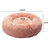 Pet Bed Cat Dog Donut Nest Calming Kennel Cave Deep Sleeping Pink XXL PaWz