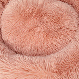 Pet Bed Cat Dog Donut Nest Calming Kennel Cave Deep Sleeping Pink XXL PaWz