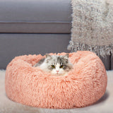 Pet Bed Cat Dog Donut Nest Calming Kennel Cave Deep Sleeping Pink XXL PaWz