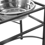 PaWz Dual Elevated Raised Pet Dog Puppy Feeder Bowl Stainless Steel Food Water Stand PaWz