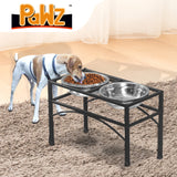 PaWz Dual Elevated Raised Pet Dog Feeder Bowl Stainless Steel Food Water Stand PaWz