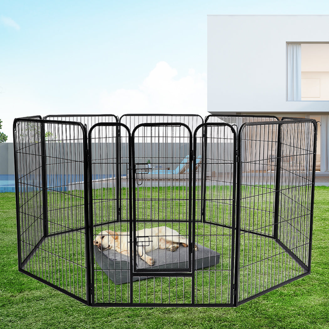 PaWz 8 Panel Pet Dog Playpen Puppy Exercise Cage Enclosure Fence Cat Play Pen 48'' PaWz