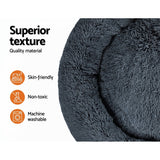 i.Pet Pet bed Dog Cat Calming Pet bed Extra Large 110cm Dark Grey Sleeping Comfy Washable i.Pet