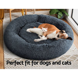 i.Pet Pet bed Dog Cat Calming Pet bed Extra Large 110cm Dark Grey Sleeping Comfy Washable i.Pet