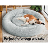 i.Pet Pet bed Dog Cat Calming Pet bed Extra Large 110cm Light Grey Sleeping Comfy Washable i.Pet