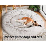 i.Pet Pet bed Dog Cat Calming Pet bed Extra Large 110cm Charcoal Sleeping Comfy Washable i.Pet