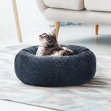 i.Pet Pet bed Dog Cat Calming Pet bed Small 60cm Dark Grey Sleeping Comfy Cave Washable i.Pet