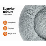 i.Pet Pet bed Dog Cat Calming Pet bed Small 60cm Light Grey Sleeping Comfy Cave Washable i.Pet